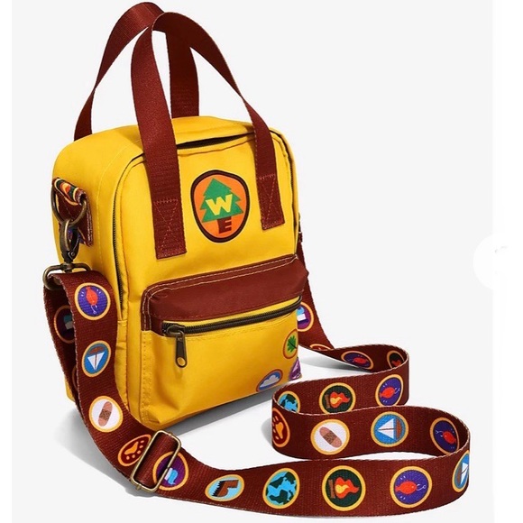 LOUNGEFLY DISNEY PIXAR UP Russell Wilderness Explorer CROSSBODY BAG & KEYCHAIN! - Picture 2 of 8